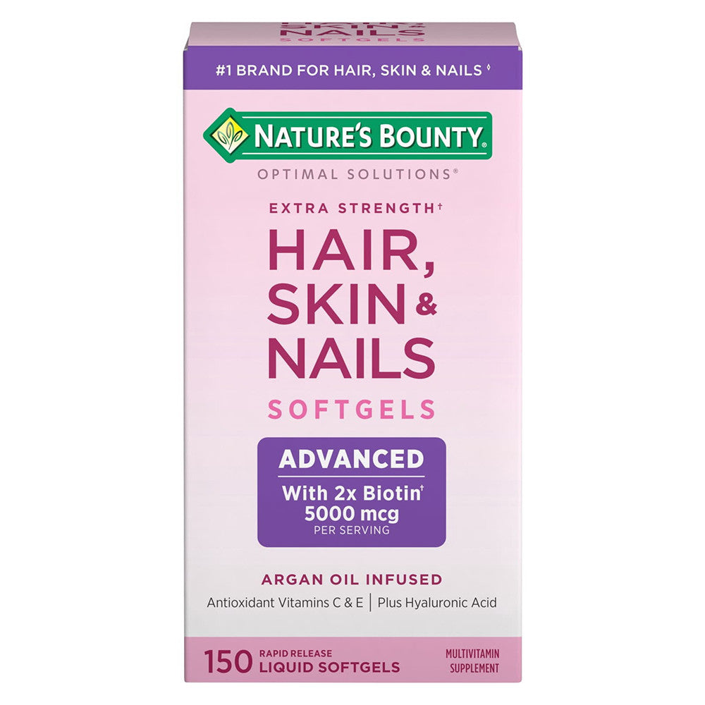 Natures Bounty 5000 Mcg Of Biotin Hair Skin And Nails Caplets - 150 Ea